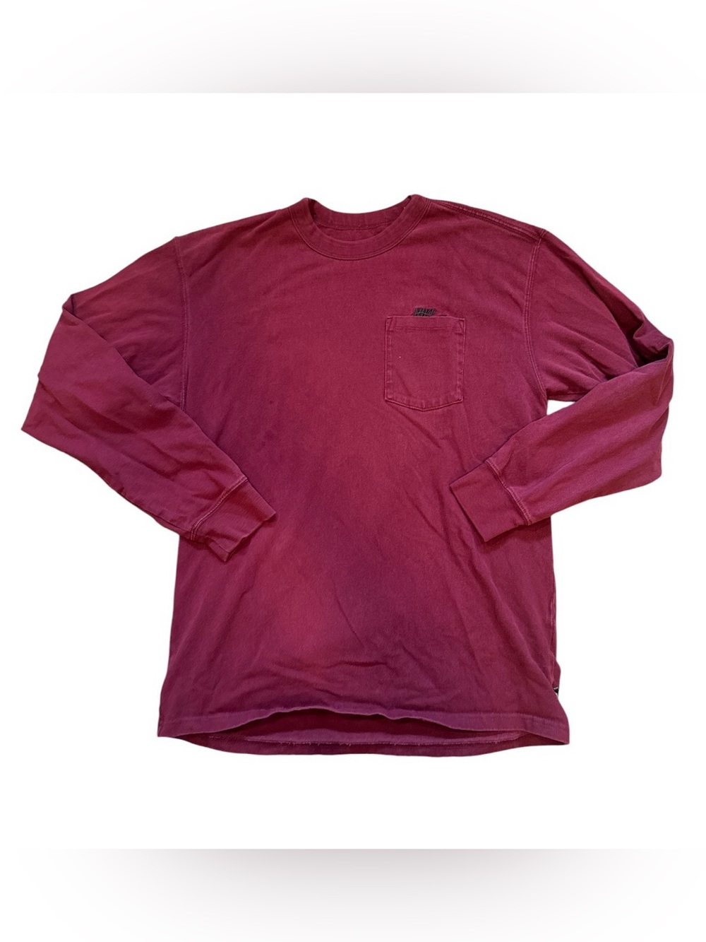 Men's Long-Sleeve Pocket Tee - Burgundy